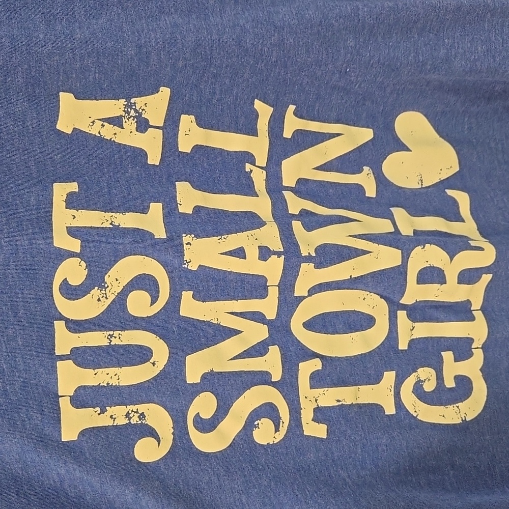 Bella Canvas Blue Tee with White Graphic - Picture 5 of 5
